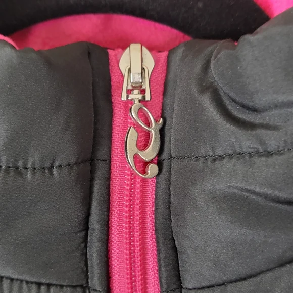 G by Guess Kids Black and Pink Puffer Jacket - Picture 8 of 11